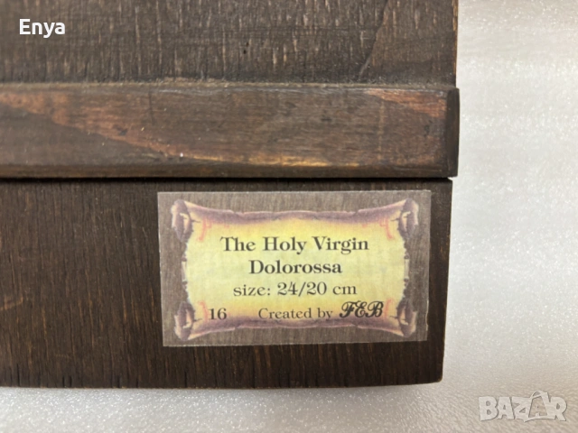 Ръчно рисувана икона на Света Богородица Долороса с миниатюри, снимка 5 - Икони - 53620506