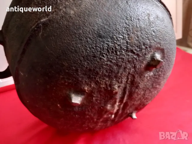 19 Век Стар Чугунен Съд за Печене На КАФЕ 19Век, снимка 6 - Антикварни и старинни предмети - 50121762