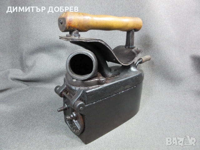 СТАРА РЕТРО ЧУГУНЕНА ЮТИЯ НА ЖАР С КОМИН И КЛАПА, снимка 5 - Антикварни и старинни предмети - 54158730