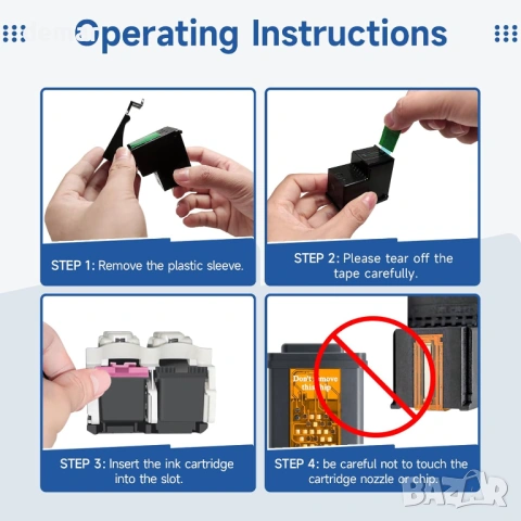 Мастилени касети 305XL за принтери НР, 2 броя, черна и цветна, снимка 6 - Консумативи за принтери - 53427270