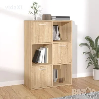 vidaXL Шкаф за съхранение, дъб сонома, 60x29,5x90 см, инженерно дърво(SKU:801137), снимка 4 - Шкафове - 49013659