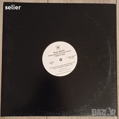 Ricky Martin Feat. Fat Joe Feat. Amerie ‎– I Don't Care MAXI SINGLE 12 Изсание на COLUMBIA 🇺🇸 USA 