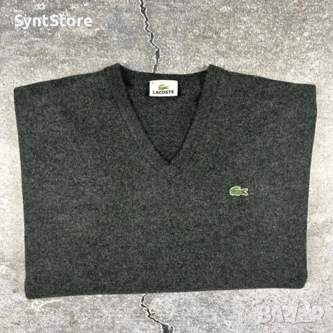 Мъжки пуловер Lacoste – 100% Pure New Wool (Размер 8 / 2XL - 3XL), снимка 11 - Пуловери - 53744969