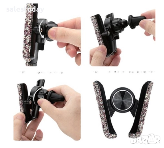 Стойка за телефон за кола с камъни, снимка 2 - Аксесоари и консумативи - 40994538