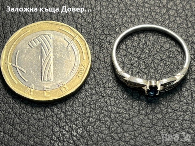 Сребърен пръстен естествен син САПФИР  камък 925 silver, снимка 9 - Пръстени - 52727604