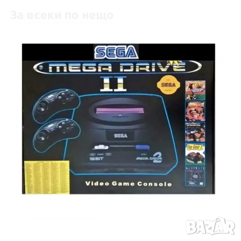 Игрална конзола за TV SEGA MEGA DRIVE-2 с 2 джойстика, снимка 4 - Друга електроника - 49248991