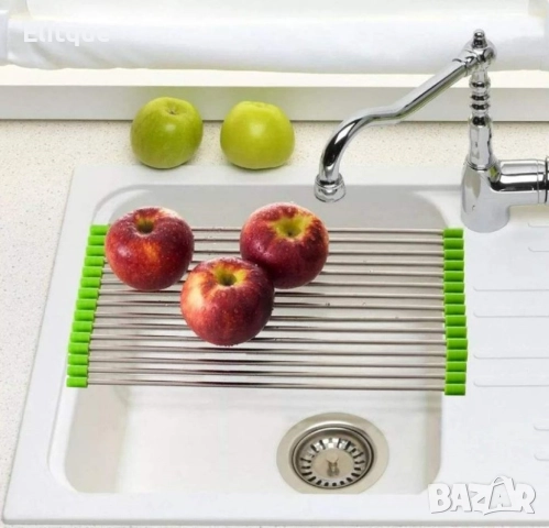Сгъваема поставка за отцеждане от неръждаема стомана , снимка 9 - Други стоки за дома - 52905105