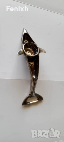 Старина посребрена отварачка Делфин, снимка 3 - Антикварни и старинни предмети - 54189062