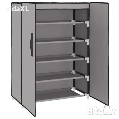 vidaXL Шкаф за обувки, сив, 60x28x90 см, плат(SKU:337262), снимка 4 - Шкафове - 48490423