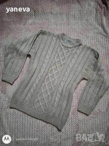 Дамски плетен пуловер , снимка 1 - Блузи с дълъг ръкав и пуловери - 45257056