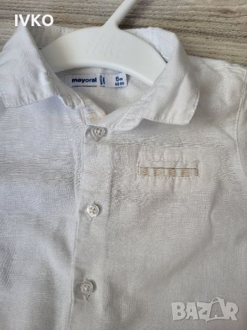 Детска риза и панталонки- Mayoral 68р., снимка 2 - Комплекти за бебе - 45497127