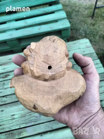 Дървена ангелска глава, снимка 5 - Антикварни и старинни предмети - 50143250