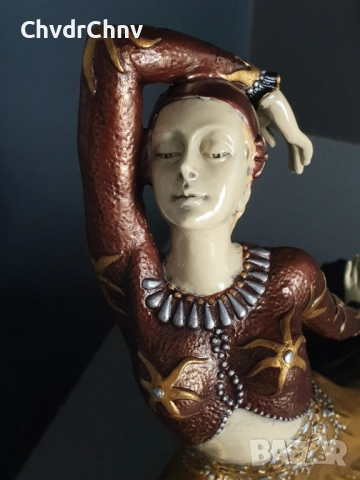 30см-9кг Chiparus статуетка/френска бронзова скулптура/Арт Деко фигура кабаретна танцьорка-балерина, снимка 8 - Статуетки - 52457609