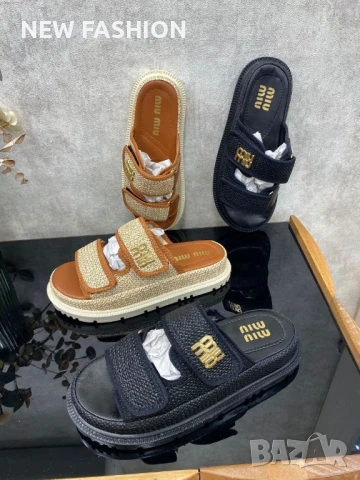 Дамски Чехли ✨ MIU MIU , снимка 5 - Чехли - 51057648