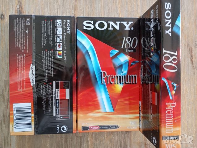 Sony Premium 240/ 180 VHS видео касети OVP чисто нови, снимка 1 - Други жанрове - 45339346