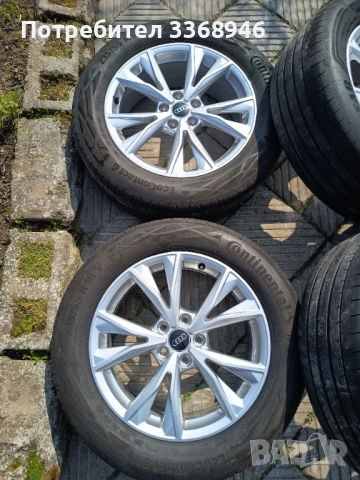 Оригинални джанти 18" 5х112 Q3 Q5 A3 A4 с гуми 235/55/18 Continental Suv, снимка 2 - Гуми и джанти - 53740292
