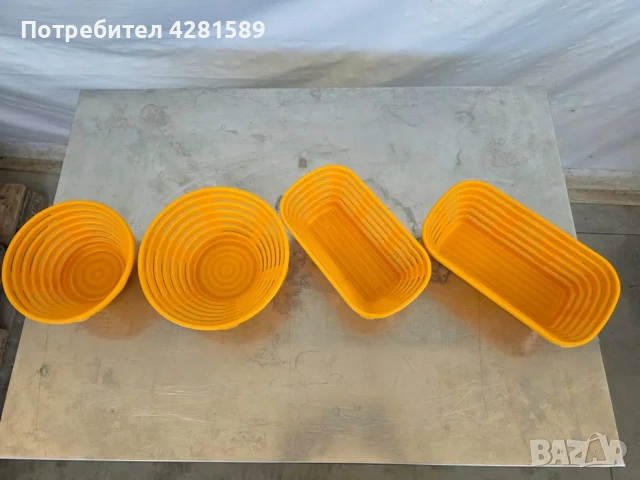 Пластмасови форми за втасване на хляб с плат, снимка 5 - Други машини и части - 53657985