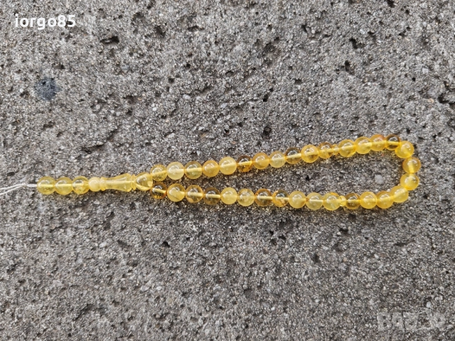 Броеница от 100 % натурален кехлибар, снимка 3 - Антикварни и старинни предмети - 52105003