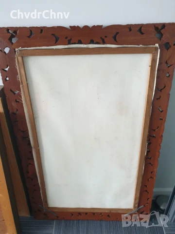 102x66см/голяма испанска картина масло върху платно/женски портрет/прислужница/дървена рамка, снимка 11 - Картини - 50702091