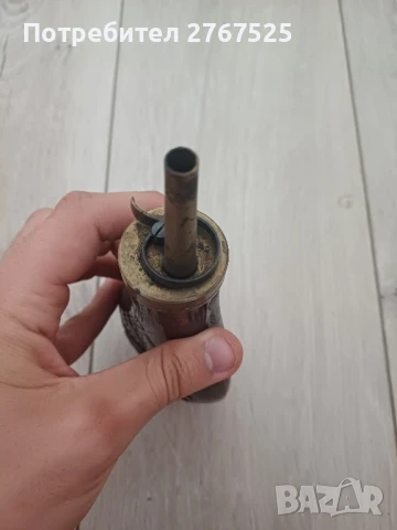 Релефна Медна Барутница паласка фишеклък пушка пищов възстановка , снимка 4 - Колекции - 42261687