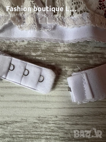 Ново бяло дантелено бюстие с бродирано цвете и регулиращи се презрамки S , M , L , XL размер 🤍🌹❤️, снимка 6 - Бельо - 52196979