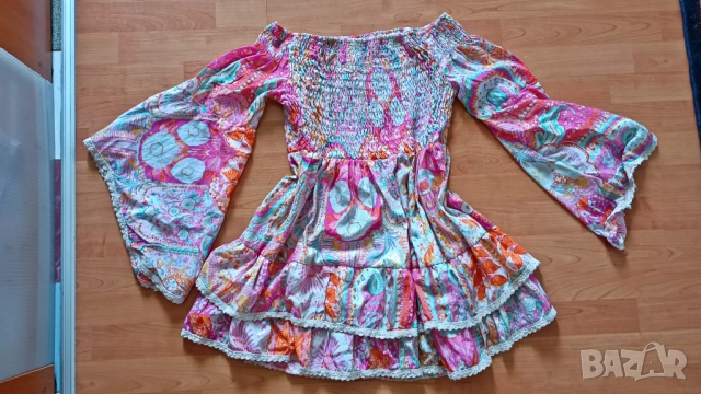 Anisa къса рокля туника коприна