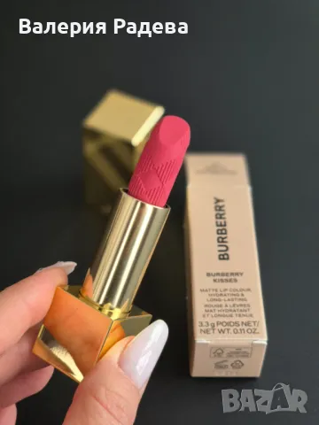 Червило Burberry kisses matte vintage pink, снимка 2 - Декоративна козметика - 48238380