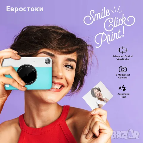 Цифров фотоапарат KODAK Printomatic с пълноцветен незабавен печат , снимка 3 - Фотоапарати - 47239003