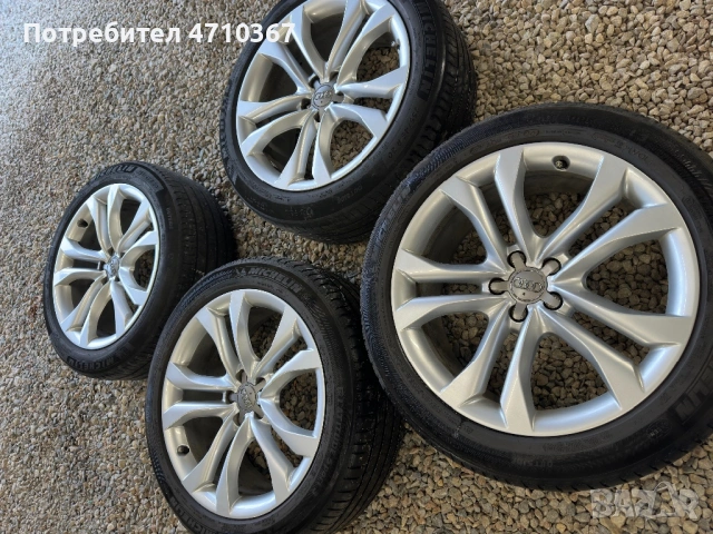 Оригинални джанти за Ауди 20ки, 5х112 8.5J ET33, с гуми 255/45, снимка 2 - Гуми и джанти - 53750214