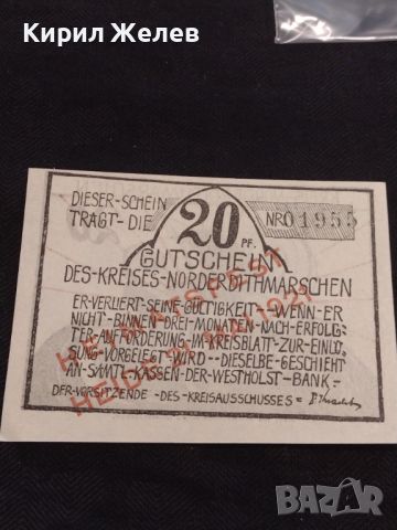 Банкнота НОТГЕЛД 20 пфенинг 1921г. Германия перфектно състояние за КОЛЕКЦИОНЕРИ 45201