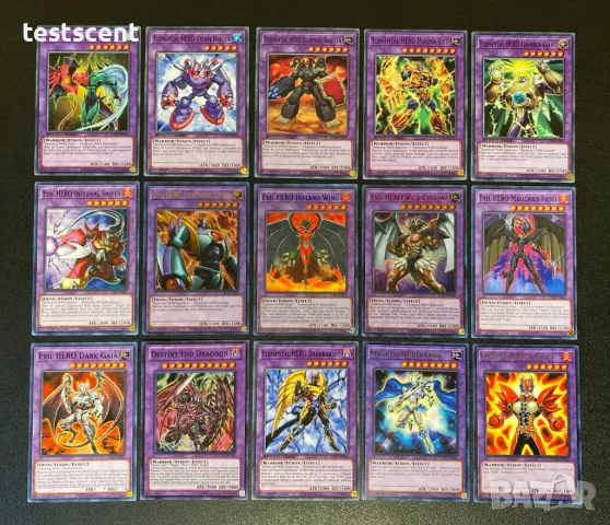 Yu-Gi-Oh! EVIL HERO тесте карти yugioh Jaden Yuki E-Hero готово за игра, снимка 8 - Карти за игра - 42063884