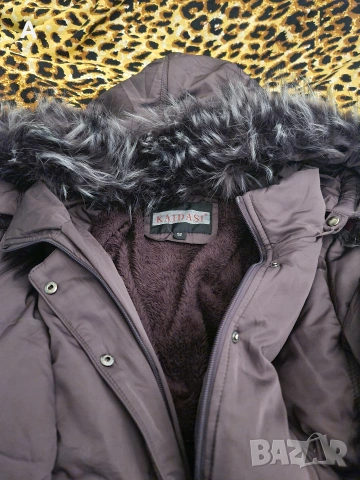 Дълго шушляково яке Хл, снимка 3 - Палта, манта - 53120875