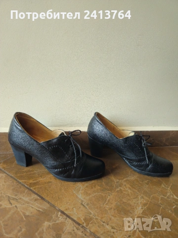 Обувки с ток 36 номер, естествена кожа, снимка 3 - Дамски обувки на ток - 54016004