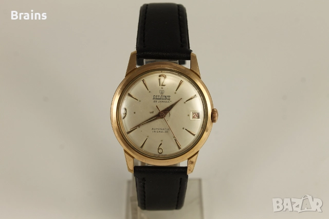 1960's ALLAINE Automatic 25 Jewels Швейцарски Позлатен Часовник, снимка 2 - Мъжки - 51951823