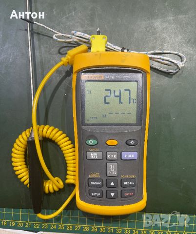 FLUKE 54 II B контактен цифров термометър с 2 сонди, снимка 1 - Друга електроника - 46483329