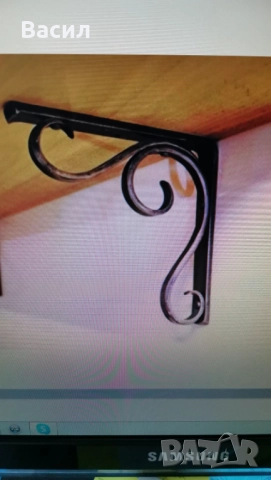 Конзоли , рафтодържачи стойки и ъгли за рафтове и етажерки от ковано желязо, снимка 6 - Други стоки за дома - 52475299