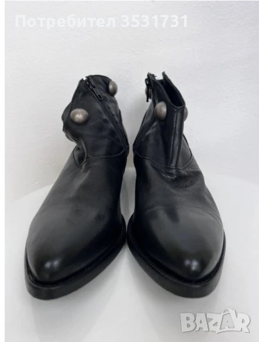 Manilla Grace черни кожени боти размер 38, снимка 2 - Дамски боти - 50876495
