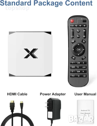 Android TV Box 4GB RAM 32GB ROM H.265 Quad 4-Core Android Box Support 3D 4K UHD Videos H.265, 2.4G/5, снимка 6 - ZTE - 50542362
