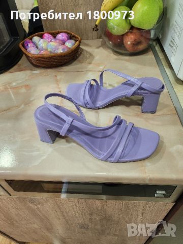  Дамски сандали в бледо лилав цвят, снимка 5 - Сандали - 45560932