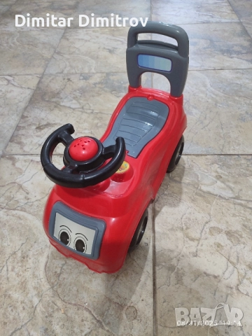 2 Детски коли за бутане с крачета + проходилка, снимка 3 - Детски велосипеди, триколки и коли - 51311387