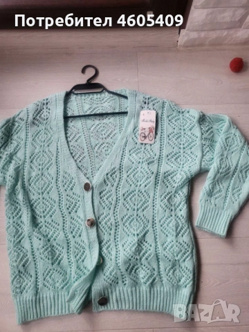 Жилетка цвят мента, снимка 2 - Жилетки - 51933418