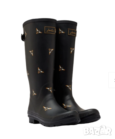 Черни гумени ботуши Joules Full Leg Bee номер 40-41, снимка 3 - Дамски ботуши - 52460063