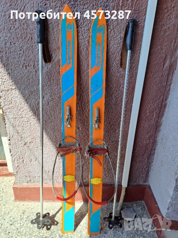 Детски ретро ски произведени в Германия с дължина 100 см и щеки 95 см  запазени