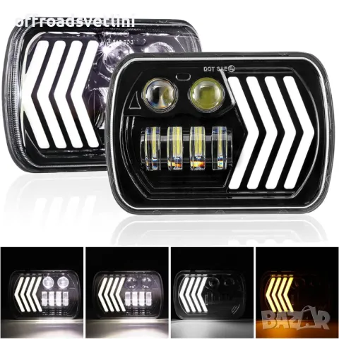 НОВИ Универсални LED Фарове за джип Jeep Cherokee XJ, Jeep Wrangler YJ, снимка 1 - Аксесоари и консумативи - 47849289