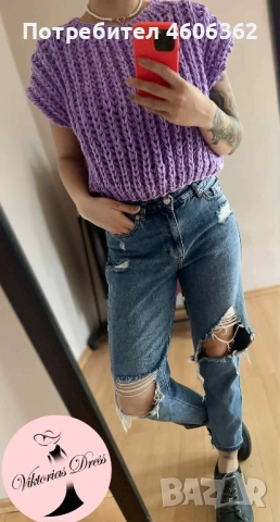 ръчно изплетен пуловер 