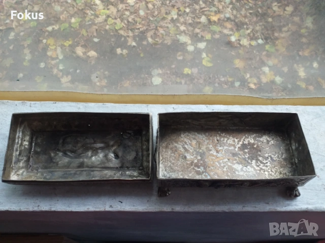 Стара голяма антикварна метална кутия, снимка 3 - Антикварни и старинни предмети - 53363523