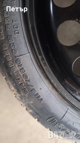 Резервна Гума Патерица за ОПЕЛ  5х110х65.1-16 цола, снимка 3 - Гуми и джанти - 53198275