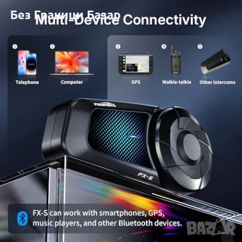 Ново Мото Bluetooth Хендсфри Интерком 2 Райдъра IP67 FX-S FXSPORTS, снимка 4 - Други - 50555514
