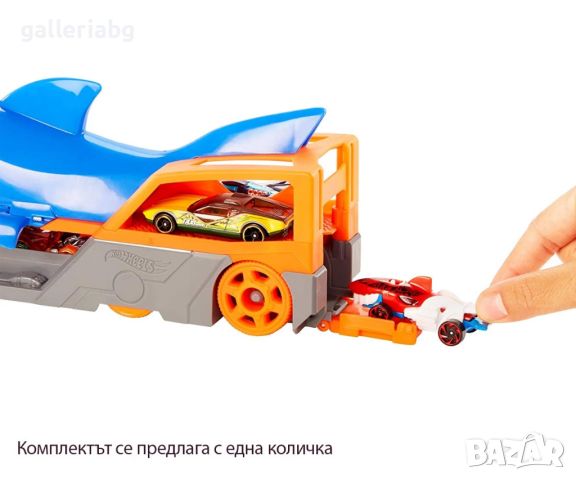 Hot Wheels City - Транспортьор акула с количка, снимка 5 - Коли, камиони, мотори, писти - 45150004