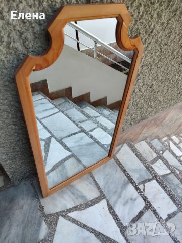 Дървено огледало , снимка 2 - Огледала - 45746118